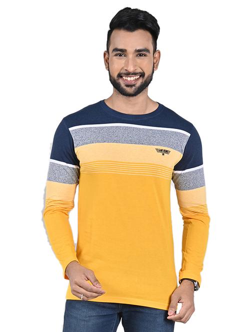 men color block long sleeve slim fit t-shirt - 22299351 - Very Small Image - 1