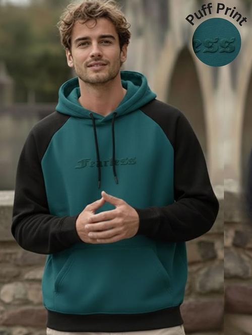 men color block raglan sleeve oversized sweatshirt - 22300103 - Very Small Image - 1