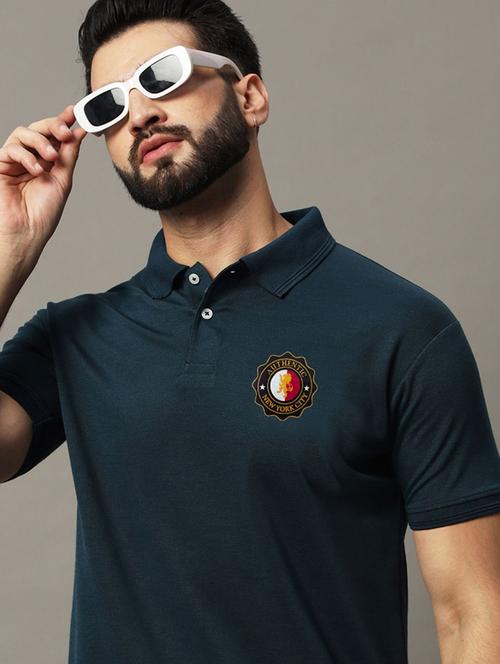 men logo print short sleeve regular fit polo t-shirt - 22300120 - Very Small Image - 1
