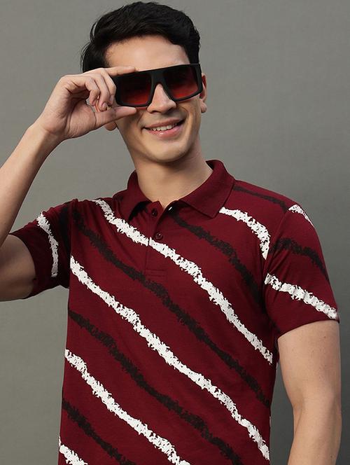 men printed short sleeve polo t-shirt - 22300188 - Very Small Image - 1