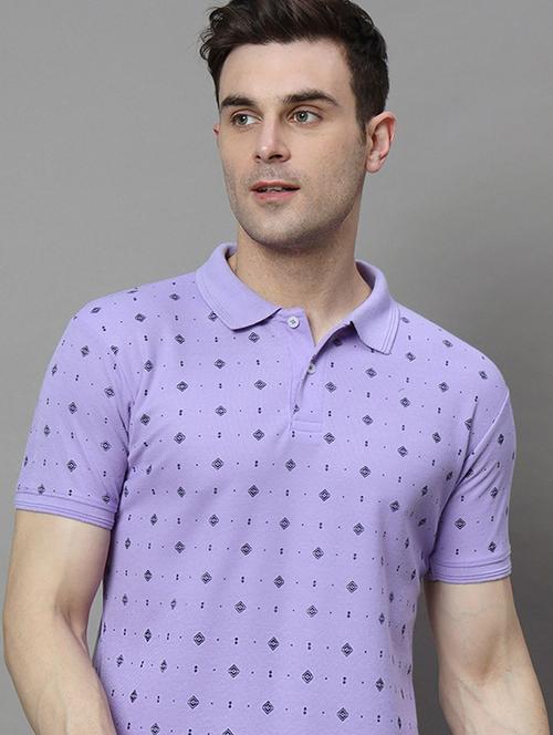 men printed short sleeve polo t-shirt - 22300217 - Very Small Image - 1