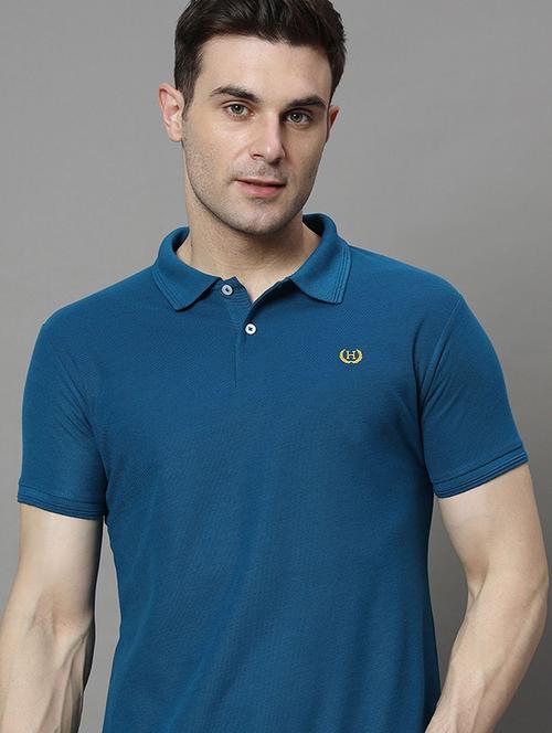 men solid short sleeve polo t-shirt - 22300250 - Very Small Image - 1