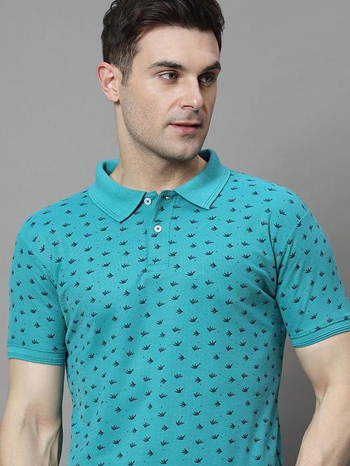 men printed short sleeve polo t-shirt - 22300253 - Very Small Image - 1