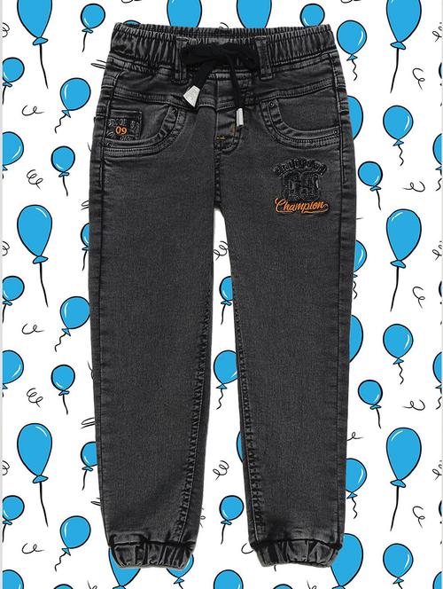 boys solid mid rise jogger - 22300650 - Very Small Image - 1