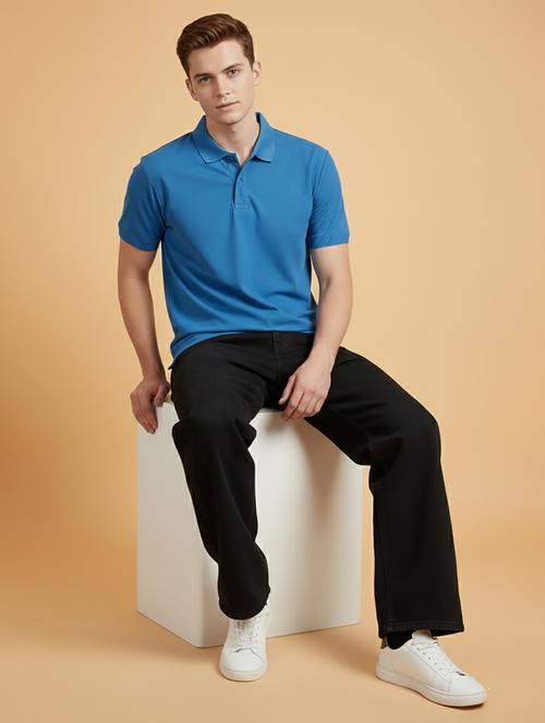 men solid short sleeve regular fit polo t-shirt - 22300859 - Very Small Image - 1