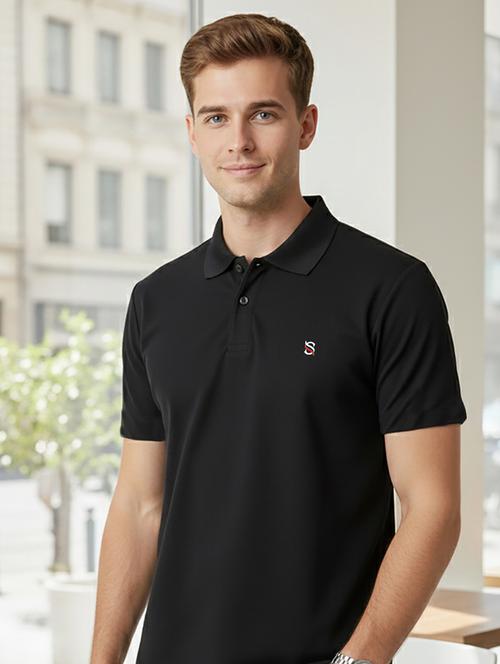 men solid short sleeve regular fit polo t-shirt - 22300863 - Very Small Image - 1