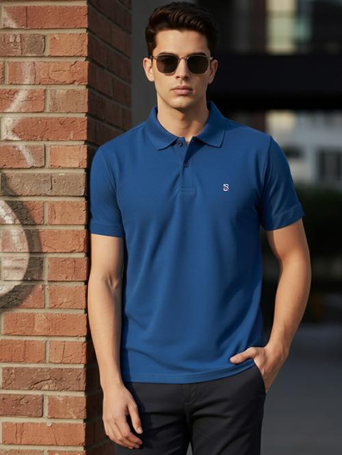 men solid short sleeve regular fit polo t-shirt - 22300872 - Very Small Image - 1