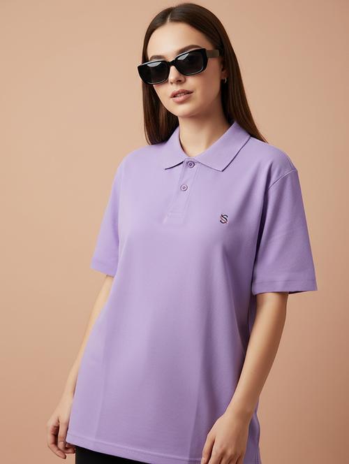 women solid short sleeve polo t-shirt - 22300945 - Very Small Image - 1