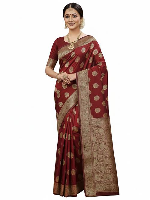 women self design banarasi saree with blouse - 22301857 - Very Small Image - 1