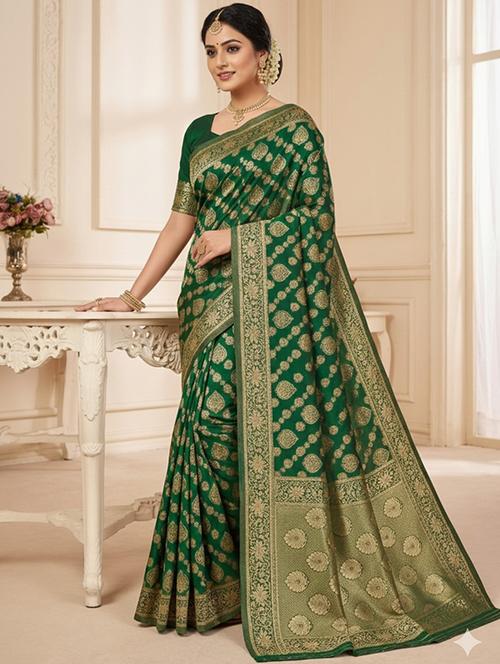 women self design banarasi saree with blouse - 22301881 - Very Small Image - 1