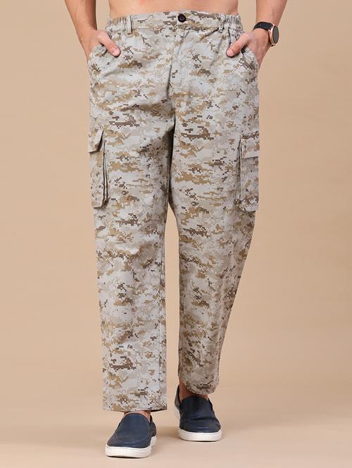 Men Printed Mid Rise Cargo Pant - 22304702 - Very Small Image - 1