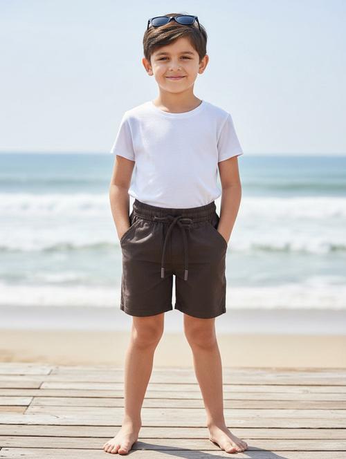 Brown Cotton Shorts & Three Fourth - 22305493 - Very Small Image - 1
