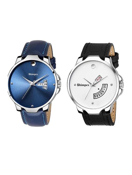 men pack of 2 classic edge analog watch  - 22314501 - Very Small Image - 1