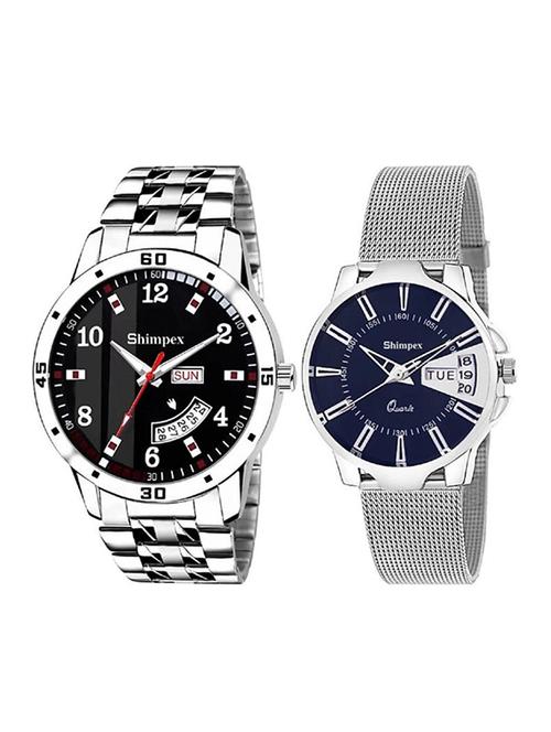 classic edge analog watch for couple - 22314842 - Very Small Image - 1