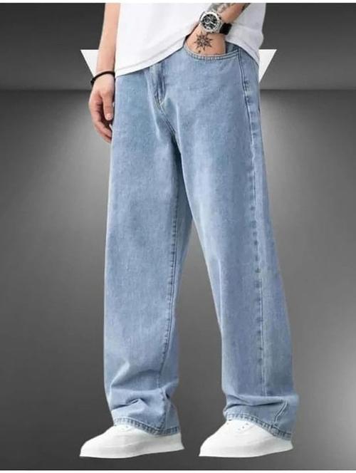 men plain mid rise full length jeans - 22315992 - Very Small Image - 1