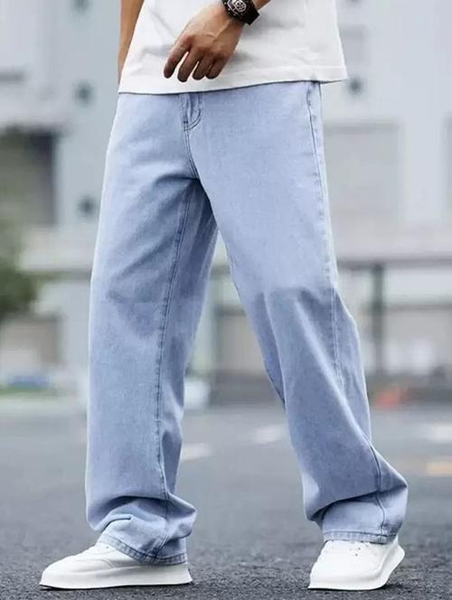 Men Plain Mid Rise Full Length Jeans - 22316031 - Very Small Image - 1