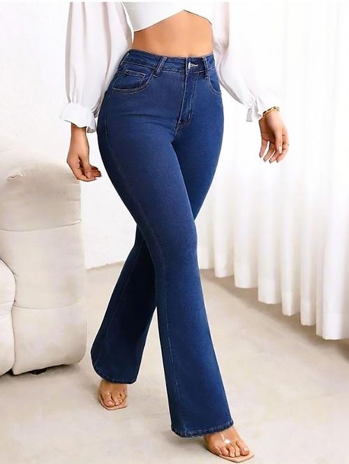 women plain high rise bootcut jeans - 22319524 - Very Small Image - 1