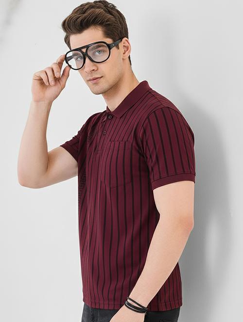 men striped short sleeve regular fit polo t-shirt - 22319858 - Very Small Image - 1