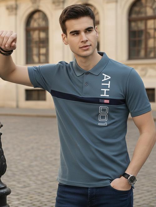men printed short sleeve regular fit polo t-shirt - 22320218 - Very Small Image - 1