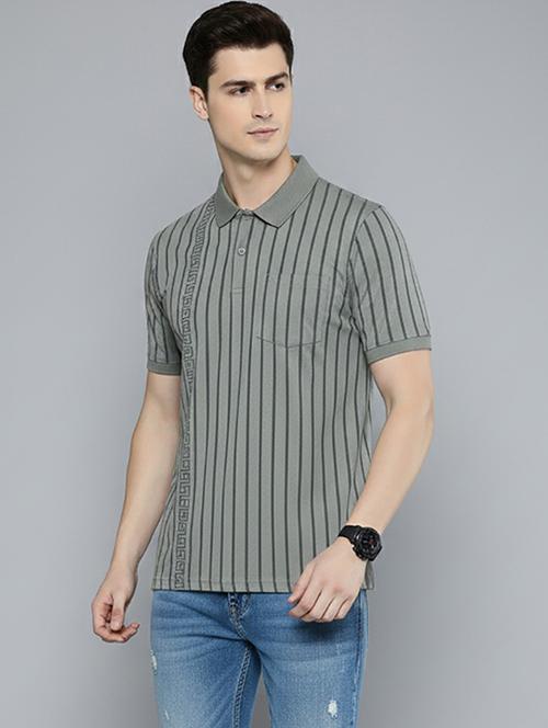 men striped short sleeve regular fit polo t-shirt - 22320314 - Very Small Image - 1