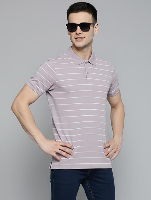 men striped short sleeve regular fit polo t-shirt - 22320372 - Very Small Image - 1