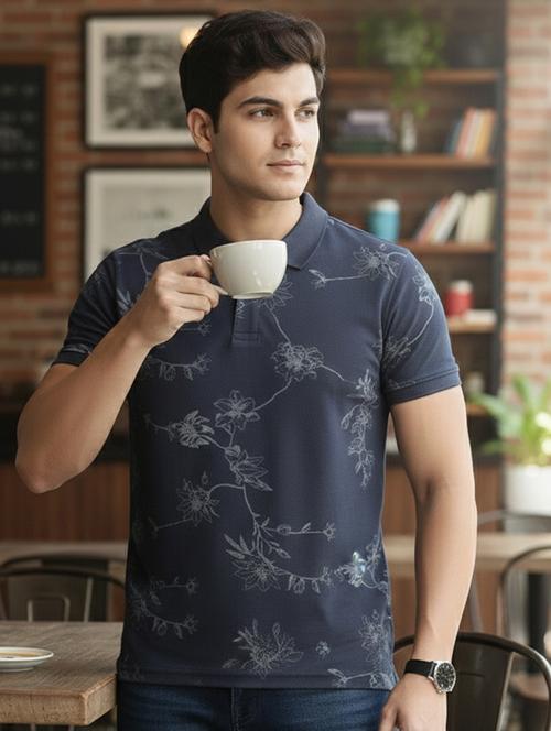 men printed short sleeve regular fit polo t-shirt - 22320436 - Very Small Image - 1