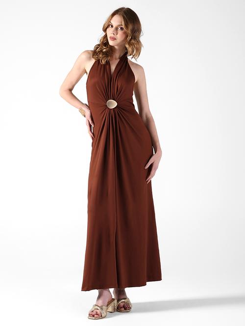 women soldi halter neck sleeveless a-line dress - 22322046 - Very Small Image - 1