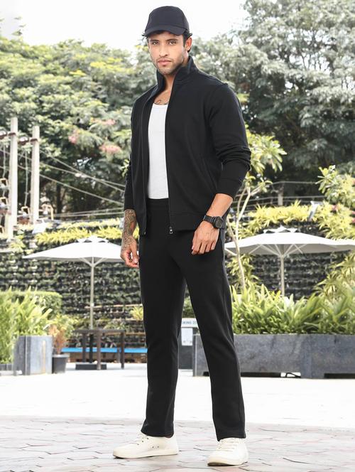 men solid long sleeve full length track suit - 22322078 - Very Small Image - 1