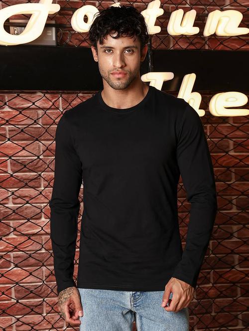 men solid long sleeve regular fit t-shirt - 22322104 - Very Small Image - 1