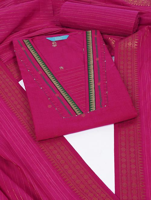 women self design unstitched suit set - 22324239 - Very Small Image - 1