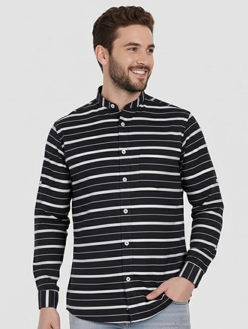 men striped long sleeve regular fit casual shirt - 22324725 - Very Small Image - 1