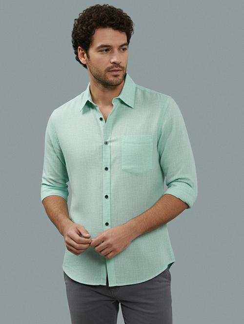 men solid long sleeve regular fit casual shirt - 22325033 - Very Small Image - 1