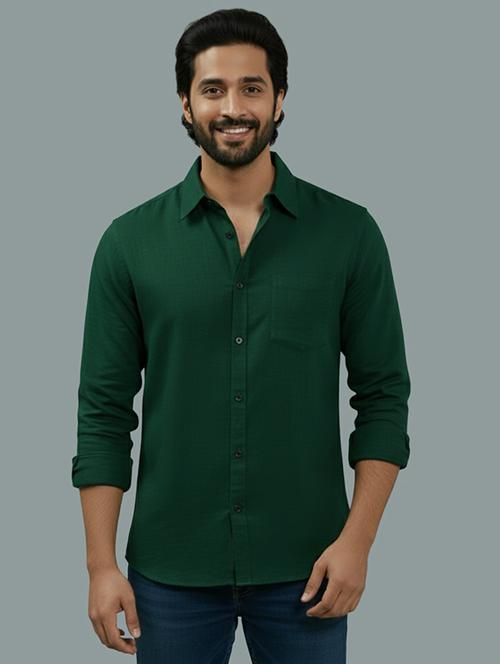 men solid long sleeve regular fit casual shirt - 22325082 - Very Small Image - 1