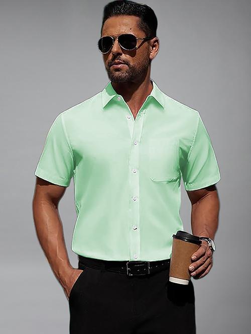 men solid short sleeve regular fit casual shirt - 22326904 - Very Small Image - 1