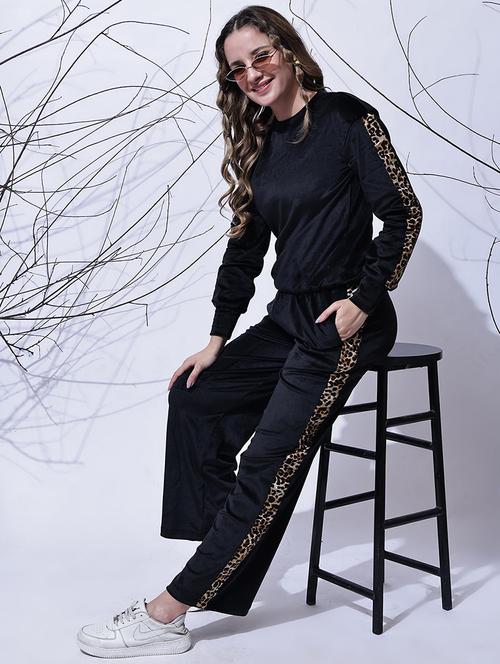 women solid long sleeve winter co-ord set - 22330531 - Very Small Image - 1