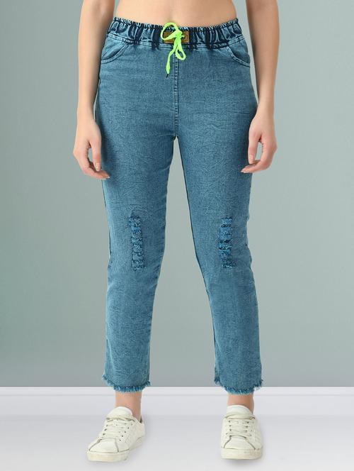 women distressed mid rise slim fit jean - 22330572 - Very Small Image - 1