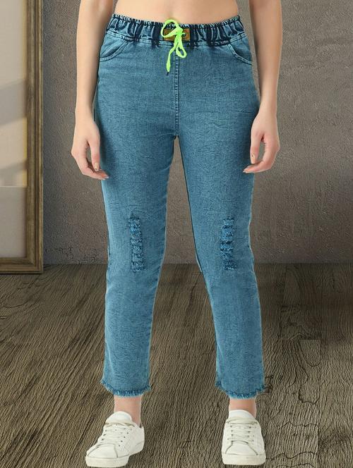 women distressed mid rise slim fit jean - 22330582 - Very Small Image - 1