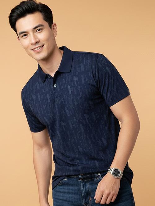 men printed short sleeve regular fit polo t-shirt - 22331592 - Very Small Image - 1