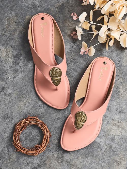 women solid slip on flat sandal - 22331863 - Very Small Image - 1