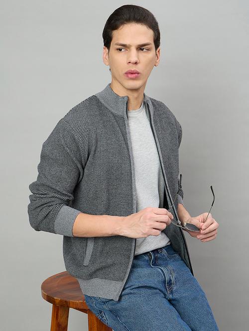 men self design long sleeve cardigan - 22332364 - Very Small Image - 1