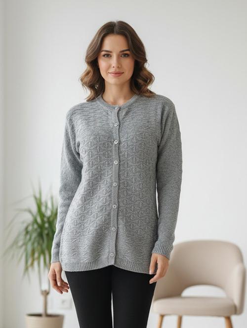 Women Self Designed Long Sleeve Cardigan - 22335596 - Very Small Image - 1