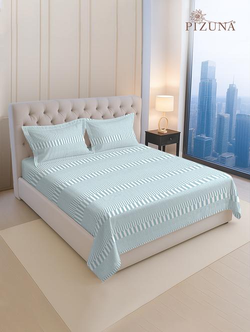 pizuna cotton 400 tc printed bedsheet superking with 2 pillow covers - 22335726 - Very Small Image - 1