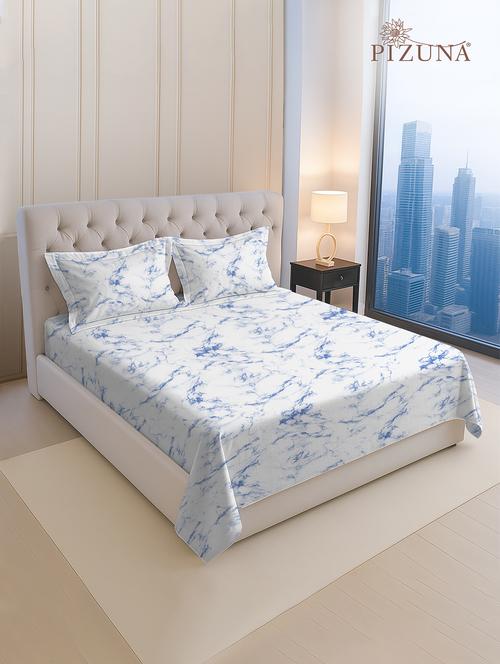 Pizuna Cotton 400 Tc Printed Bedsheet Superking With 2 Pillow Covers - 22335937 - Very Small Image - 1