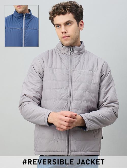 men solid long sleeve reversible bomber jacket - 22336145 - Very Small Image - 1