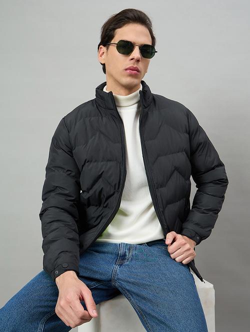 men solid long sleeve puffer jacket - 22336149 - Very Small Image - 1