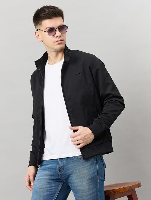 Men Solid Long Sleeve Bomber Jacket - 22336158 - Very Small Image - 1