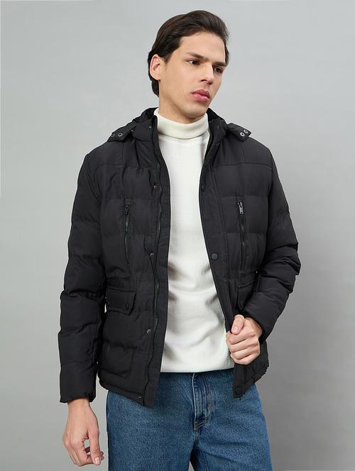 men solid long sleeve puffer jacket - 22336162 - Very Small Image - 1