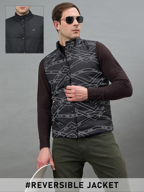 men printed sleeveless reversible bomber jacket - 22336169 - Very Small Image - 1