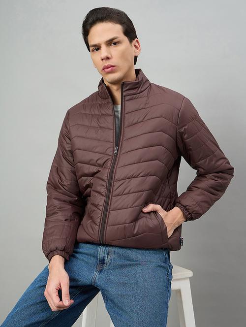 men solid long sleeve puffer jacket - 22336184 - Very Small Image - 1