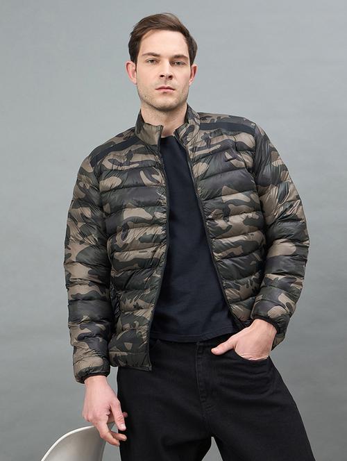 men camouflage long sleeve puffer jacket - 22336190 - Very Small Image - 1
